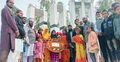 ফুল দিয়ে ভাষাশহীদদের শ্রদ্ধা জানালেন বিলুপ্ত ছিটমহলবাসী