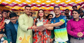 গাজীপুরে প্রীতি ফুটবল ম্যাচ উদ্বোধন করলেন মাহি