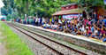 গাইবান্ধায় ট্রেনের যাত্রা বিরতির দাবিতে অনশন