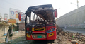 কাঁচপুরে দুর্বৃত্তের আগুনে পুড়লো বাস