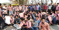 শিক্ষকরা কর্মবিরতিতে, রাস্তা অবরোধে শিক্ষার্থীরা