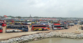 শিমুলিয়া ঘাটে ফেরি পারের অপেক্ষায় ৫ শতাধিক যানবাহন
