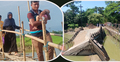 দেড় বছর ধরে ভেঙে পড়ে আছে সেতু, ভরসা বাঁশের সাঁকো