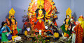 দুর্গার প্রতিমা তৈরি করল ১৩ বছরের বিধান