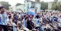 ব্যান্ড পার্টি আর ভুভুজেলা নিয়ে আর্জেন্টিনা ভক্তদের শোভাযাত্রা