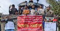 এবার দর্শনায় যাত্রা বিরতির দাবিতে ট্রেন আটকে বিক্ষোভ