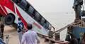 Bus plunges into Padma while boarding ferry, passengers feared lost