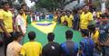 বৃষ্টি উপেক্ষা করে আনন্দ শোভাযাত্রায় ব্রাজিল সমর্থকরা