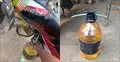 শঙ্কায় বোতলে তেল মজুত করছেন মোটরসাইকেল চালকরা