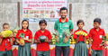 বাহারি ফল পেয়ে খুশি সুবিধাবঞ্চিত শিশুরা