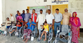 হুইল চেয়ার পেলেন গাইবান্ধার ৮ বৃদ্ধ-প্রতিবন্ধী