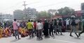 গাজীপুরে শ্রমিকদের ঢাকা-টাঙ্গাইল মহাসড়ক অবরোধ