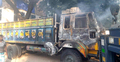 গাজীপুরে রডবোঝাই ট্রাকে আগুন, চালক দগ্ধ