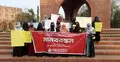 নিকাব নিয়ে অবমাননাকর বক্তব্যের প্রতিবাদে ছাত্রীসংস্থার মানববন্ধন