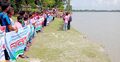 চর বিষয়ক মন্ত্রণালয়ের দাবিতে কুড়িগ্রামে মানববন্ধন