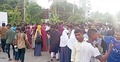 লক্ষ্মীপুরে সড়ক অবরোধ করে শিক্ষার্থীদের বিক্ষোভ