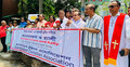 ইস্টার সানডেতে সরকারি ছুটির দাবিতে মানববন্ধন