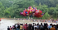 কুমার নদে নৌকাবাইচ দেখতে হাজার মানুষের ভিড়