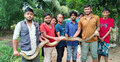 ধানক্ষেত থেকে ১০ ফুট লম্বা অজগর উদ্ধার