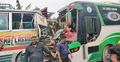 শোক র‌্যালিতে যাওয়ার পথে দুই বাসের সংঘর্ষ, আহত ২৬