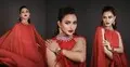 ‘বার্নিং রেড’ লুকে তাক লাগালেন নুসরাত ফারিয়া