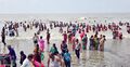 অক্ষয় তৃতীয়ায় কুয়াকাটায় গঙ্গাস্নানে ভক্তদের ঢল