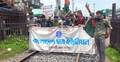 কোটা সংস্কার: রাজবাড়ীতে ছাত্র ইউনিয়নের রেললাইনে অবস্থান
