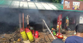 চুলা টেস্ট করতে গিয়ে সিলিন্ডার বিস্ফোরণে তিন দোকানে আগুন