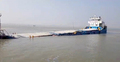 সুন্দরবনে শিবসা নদীতে ফ্লাইঅ্যাশ বোঝাই কার্গো জাহাজডুবি