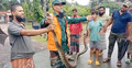 লোকালয়ে ৮ ফুট লম্বা অজগর, সুন্দরবনে অবমুক্ত