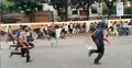 Students, police chase each other outside parliament