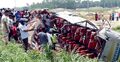 ঢাকা-টাঙ্গাইল মহাসড়কে বাস খাদে, অল্পের জন্য প্রাণে বাঁচলো যাত্রীরা