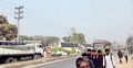 CNG drivers block highway demanding to stop extortion