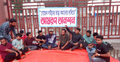 ফরিদপুরে গোল্ডেন লাইন পরিবহনের ভাড়া কমাতে আমরণ অনশন