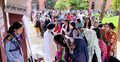 ভূতত্ত্ব বিভাগ কেন্দ্রে দেরিতে ভোট শুরু, ভোগান্তিতে ছাত্রীরা