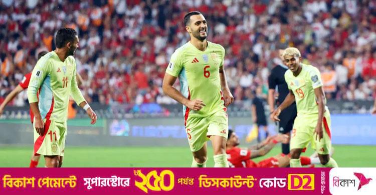মেরিনোর হ্যাটট্রিক, তুরস্কের জালে স্পেনের ৬ গোল