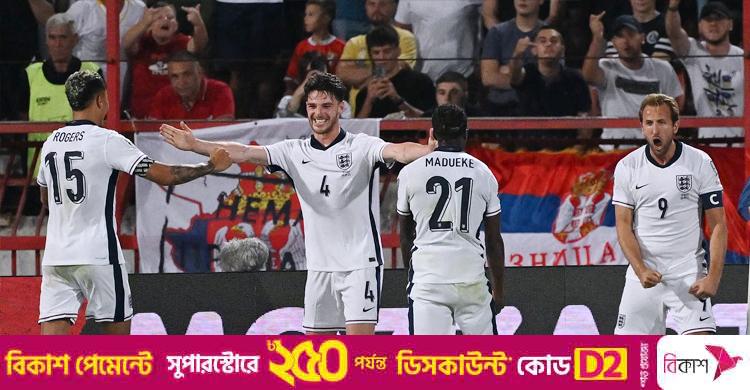 বিশ্বকাপ বাছাইয়ে সার্বিয়ার জালে গোলবন্যা ইংল্যান্ডের