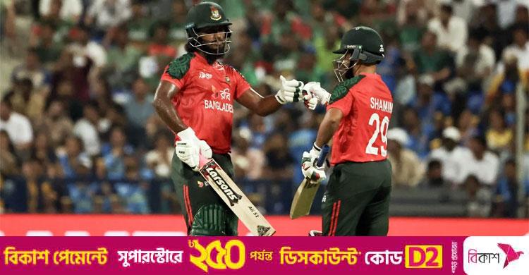 শামীম-জাকেরের ব্যাটে চ্যালেঞ্জিং স্কোর বাংলাদেশের