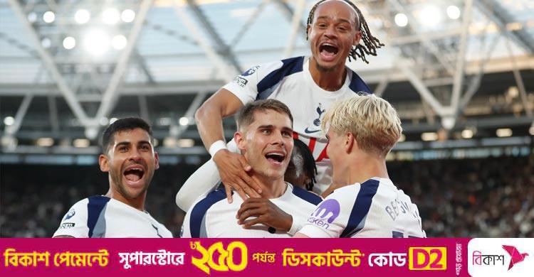 লন্ডন ডার্বিতে ওয়েস্ট হ্যামকে উড়িয়ে দিল টটেনহ্যাম