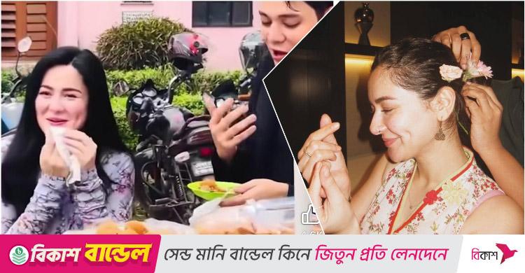 ঢাকায় হানিয়া আমির / খোঁপায় গুঁজেছেন ফুল, পথে পথে ঘুরে খেলেন ফুচকা-ঝালমুড়ি