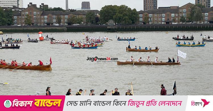 টেমসের বুকে ইংলিশ ঐতিহ্যের নৌকা বাইচ