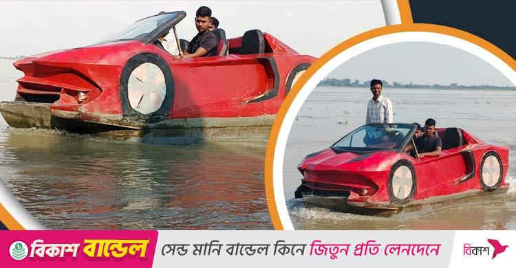 ল্যাম্বরগিনির আদলে স্পিডবোট তৈরি করলেন দশম শ্রেণির রাহাদ