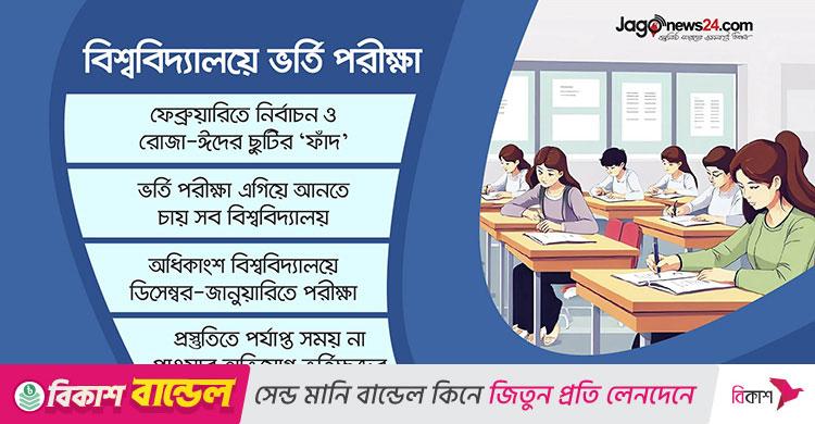 নির্বাচন ঘিরে বিশ্ববিদ্যালয়ে ভর্তি পরীক্ষা নিয়ে ‘সংকট’