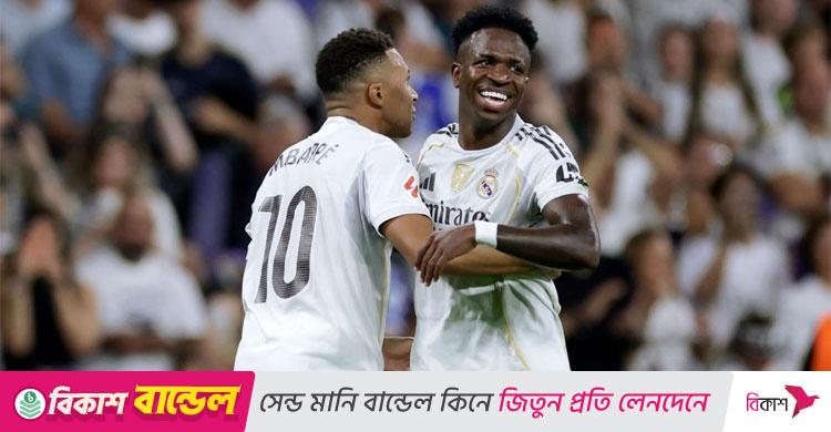 ভিনির জোড়া গোলে জয়ে ফিরলো রিয়াল, এমবাপের চোট নিয়ে দুশ্চিন্তা