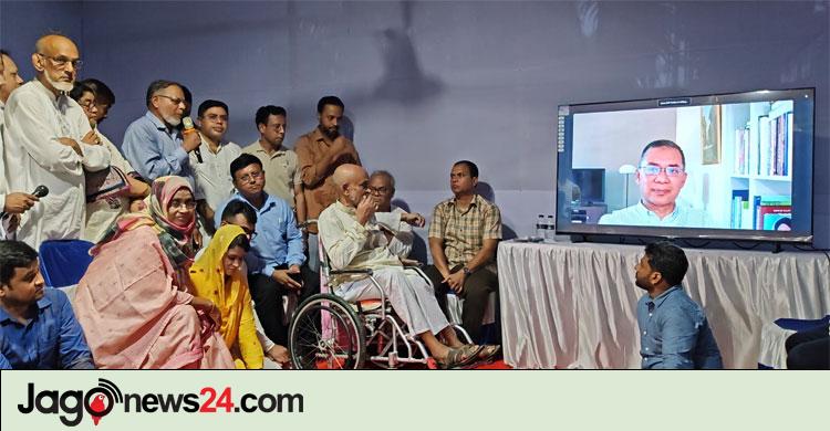 প্রবীণ নেতার ইচ্ছা পূরণে ভার্চুয়ালি সাক্ষাৎ করলেন তারেক রহমান