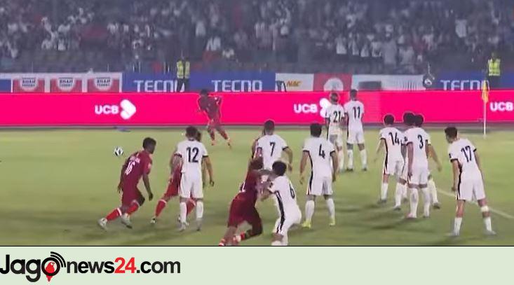 লিড ধরে রাখতে পারলো না বাংলাদেশ, ১-১ এ শেষ প্রথমার্ধ