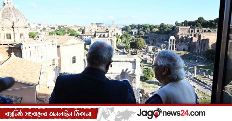 রোমে ২ হাজার বছরের প্রত্নতাত্ত্বিক স্থাপনা পরিদর্শনে ড. ইউনূস