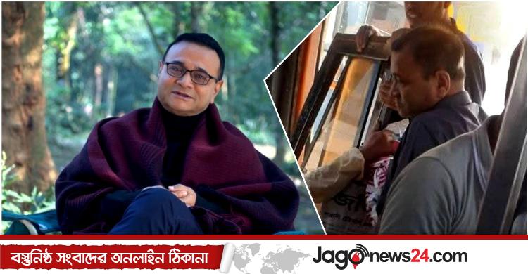 বাসে সাধারণ যাত্রী হয়ে চমকে দিলেন ডা. এজাজ, ভাইরাল ছবি